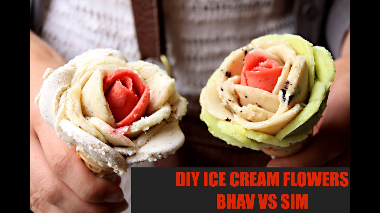 DIY ICE CREAM FLOWERS - BHAV VS SIM