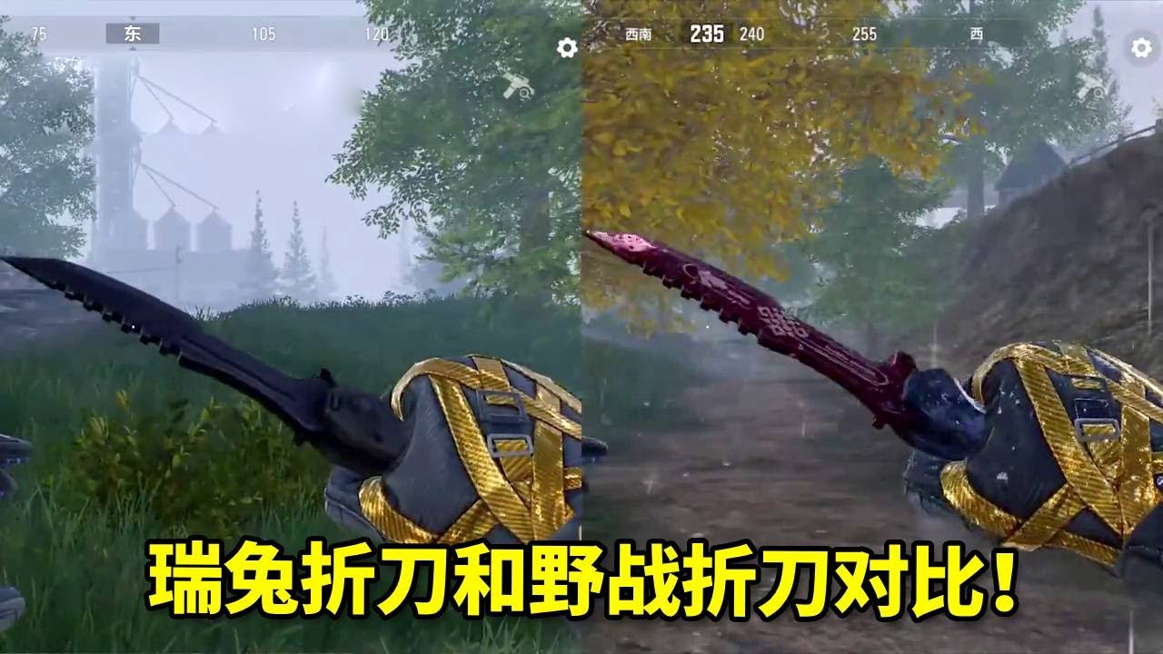 瑞兔折刀和野战折刀对比！你更中意哪一款？！【君扬大鸽鸽】