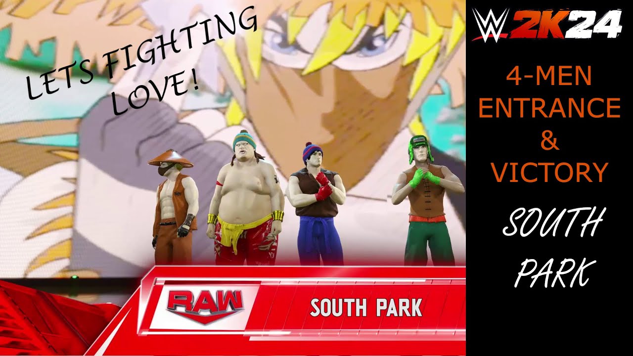 SOUTH PARK (STAN, KYLE, CARTMAN, KENNY)- CUSTOM ENTRANCE & VICTORY - WITH CUSTOM THEME AND TITANTRON