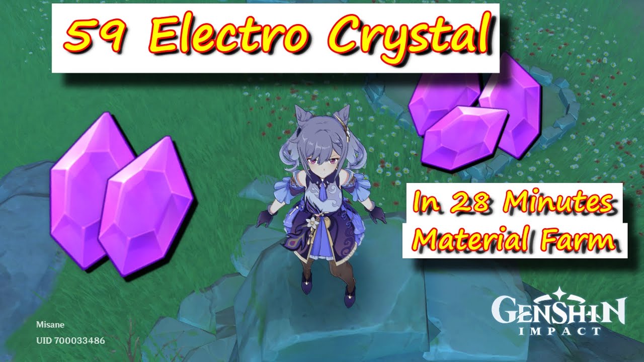 59 Electro Crystal in 28 Minutes Mondstadt Region Material Farm | Genshin Impact