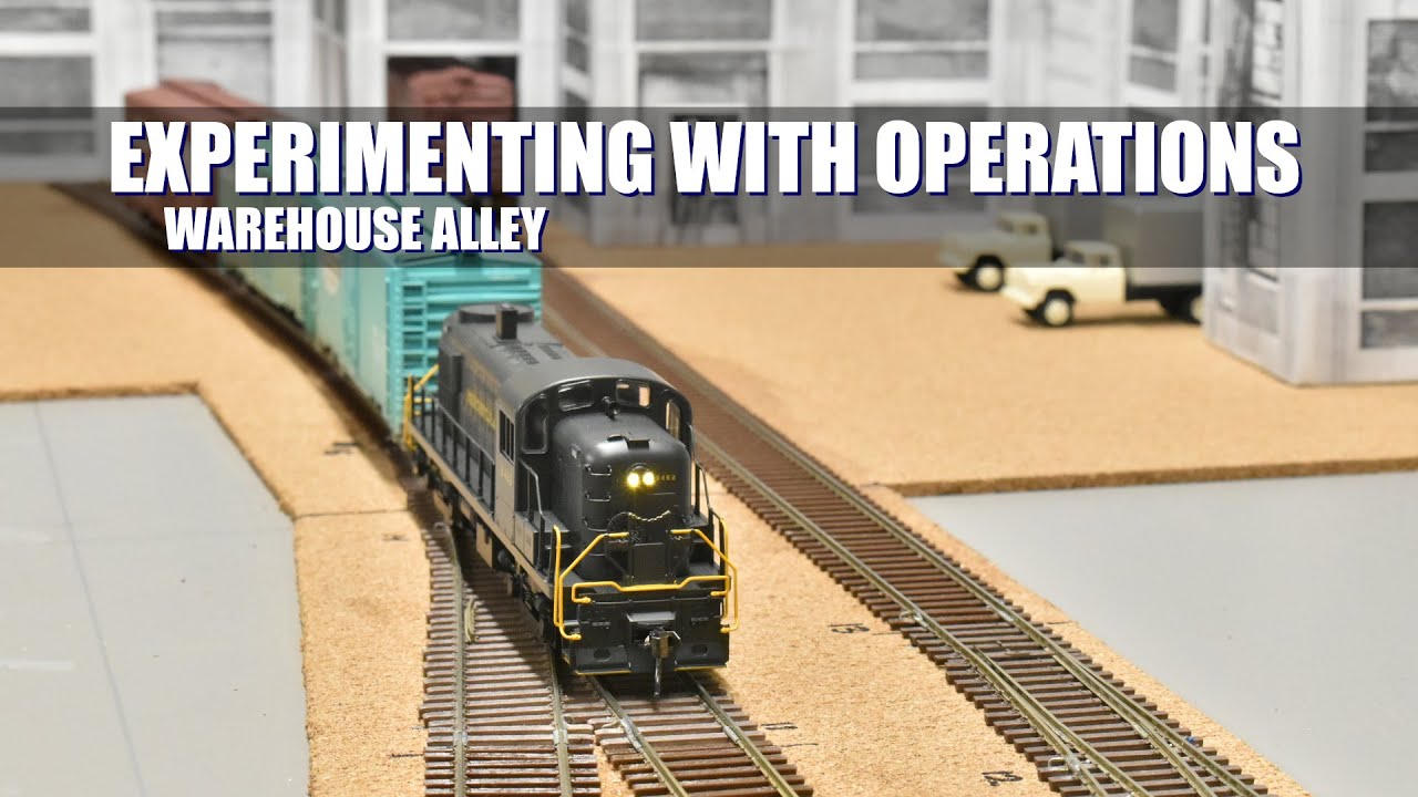 Experimenting with Operations - HO Scale Switching Layout - Warehouse Alley