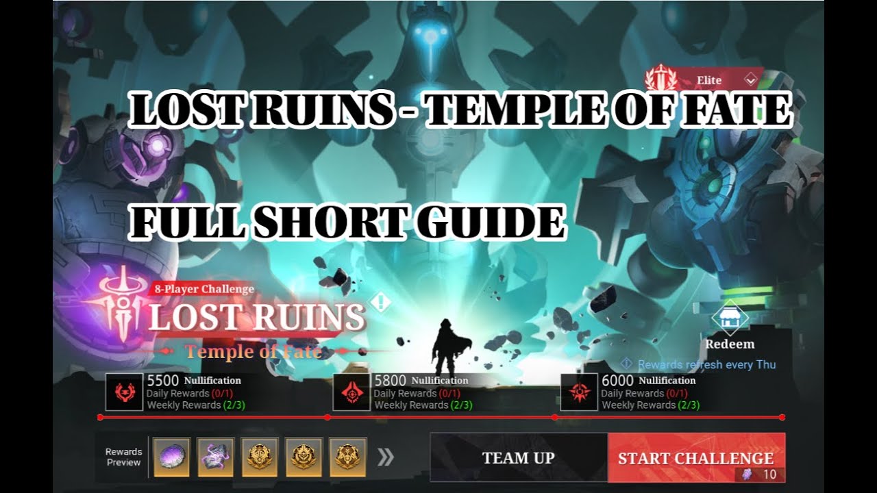 [Crystal of Atlan] Lost Ruins - Temple of Fate Elite Guide
