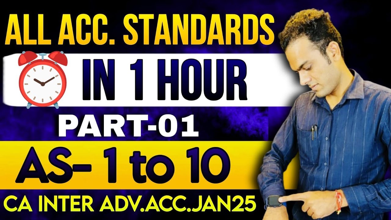 REVISE ALL AS in 1 Hour PRO Revision | CA inter Sandeep sharma | Accounting Standards Marathon May25