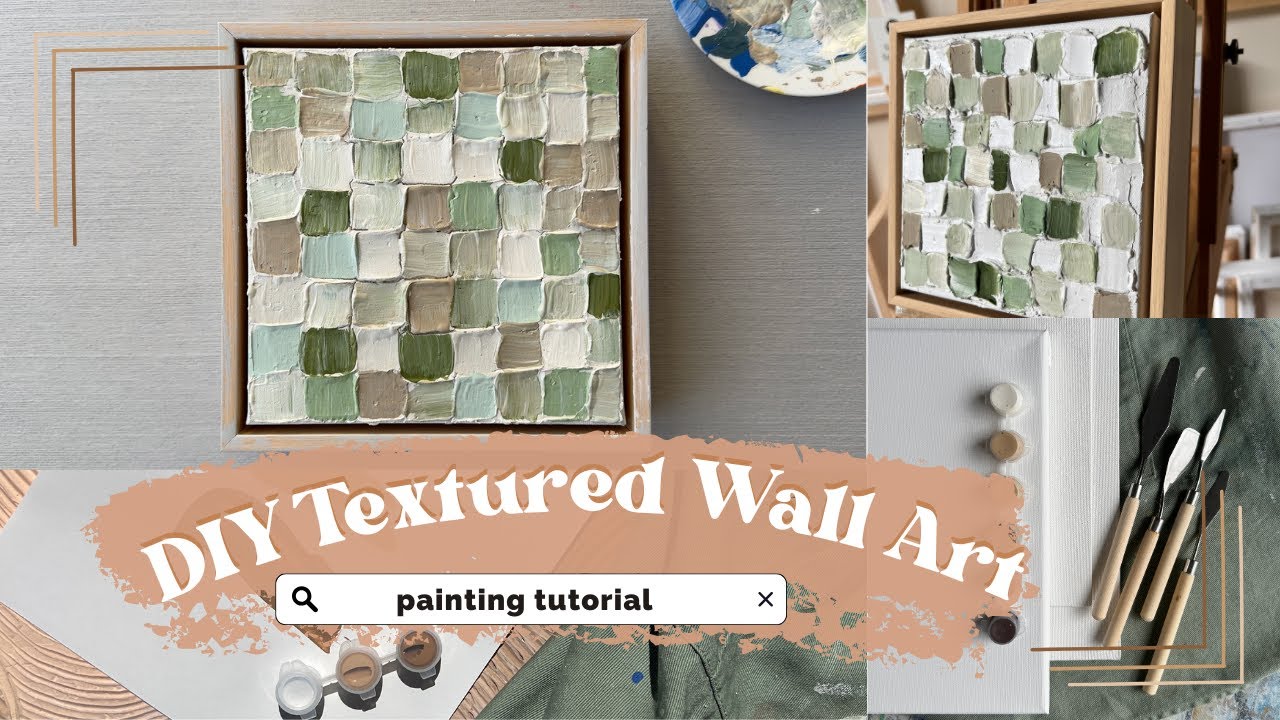 DIY textured wall art / Minimalist abstract textured art on canvas