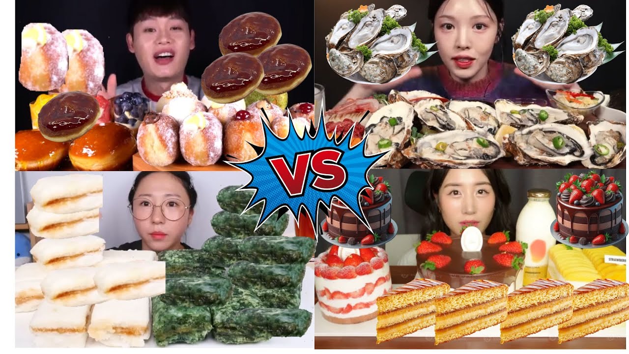 Sweet Desserts 🍰 VS Fresh Oysters 🦪 | Ultimate Mukbang Food Battle 😱