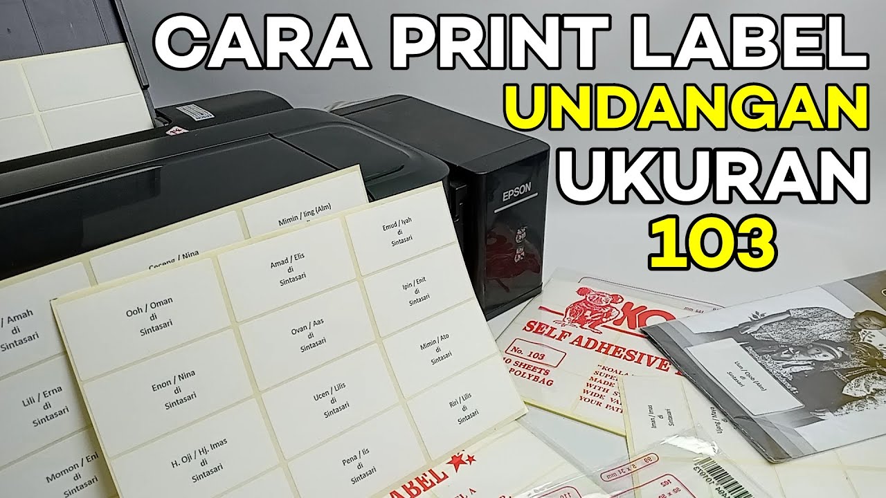 Cara Print Label Undangan Ukuran 103