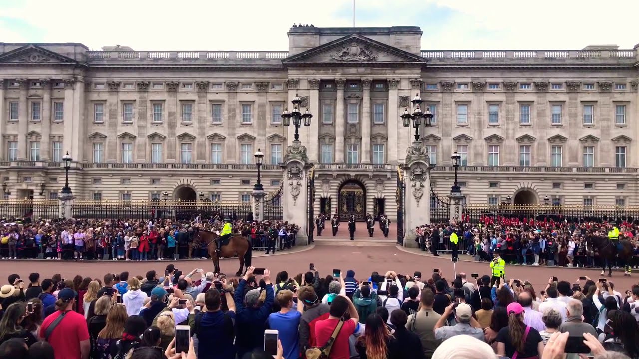 Buckingham Palace Guards changing GURKHAS