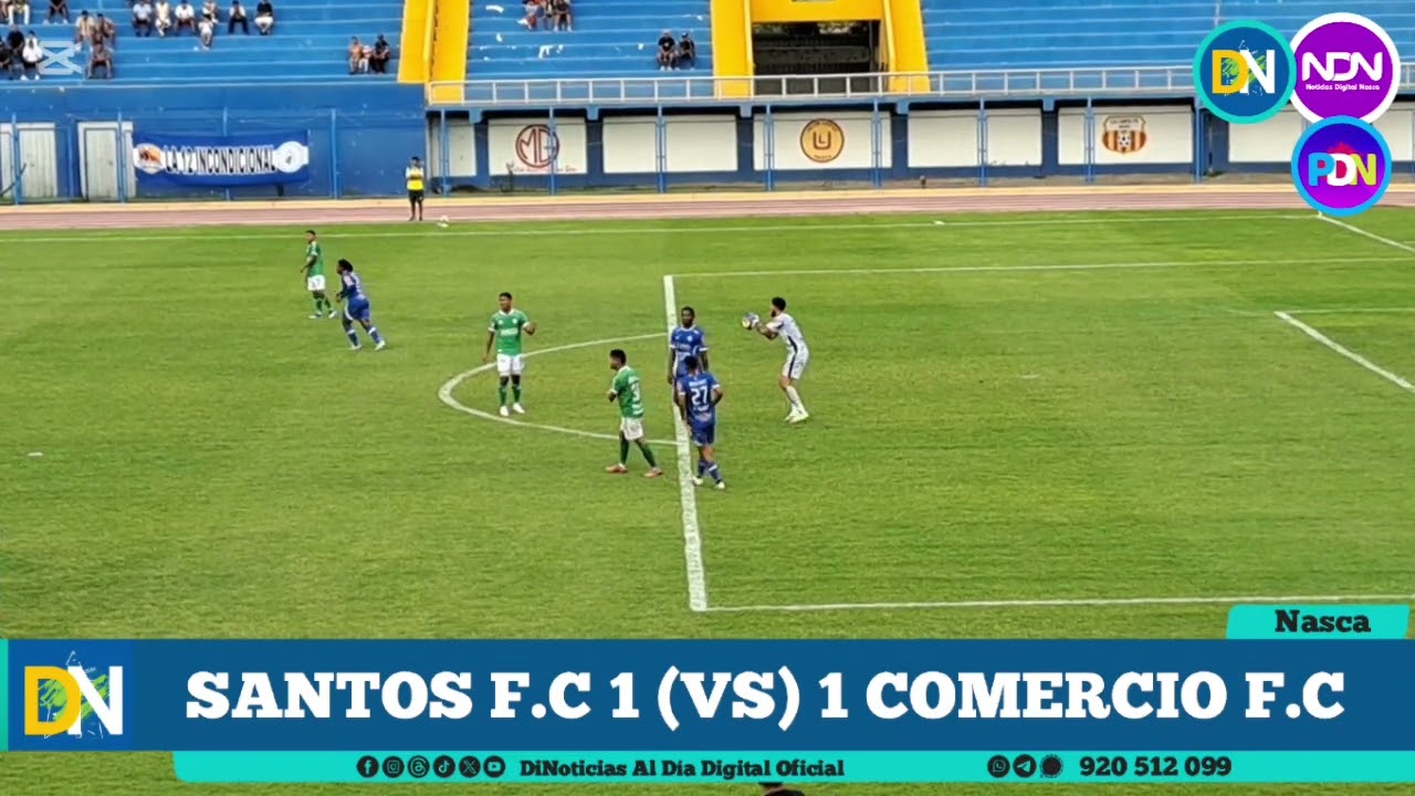 Deportes: Nasca: Santos F.C 1 (VS) 1 Comerciantes F.C, empatan en la Liga 2.