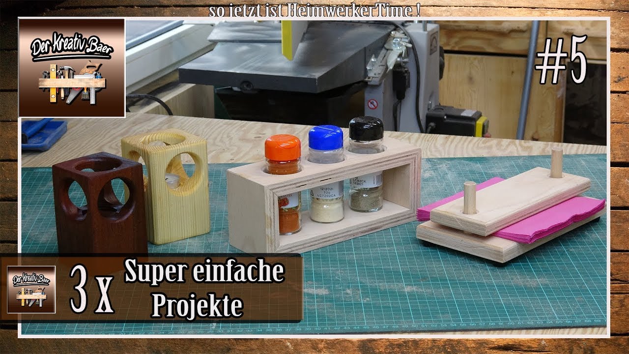 ⚠️ 3 Super einfache Projekte aus Holz #5
