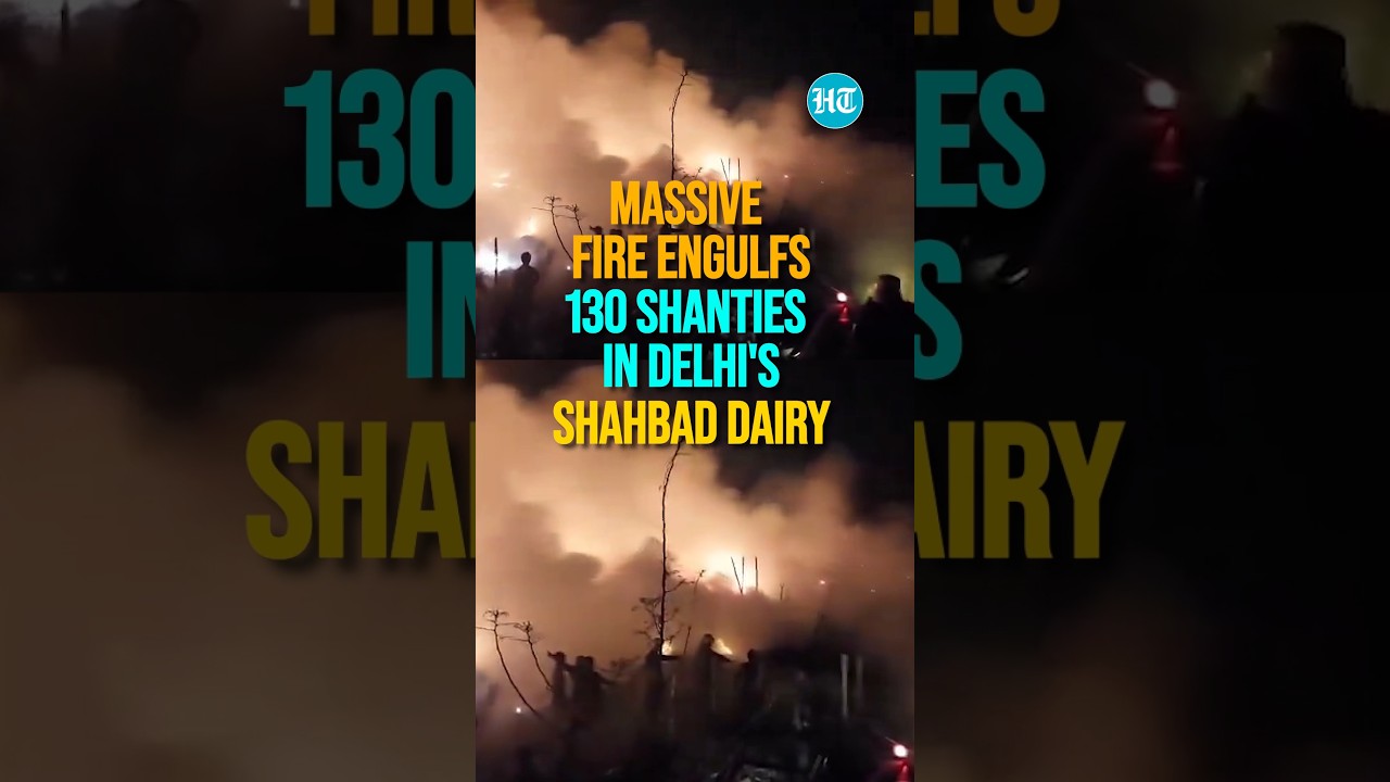 Massive Fire Engulfs 130 Shanties In Delhi's Shahbad Dairy