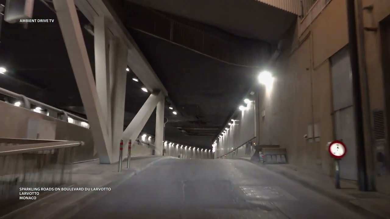 DRIVING MONACO 4K - SPARKLING ROADS ON BOULEVARD DU LARVOTTO - AMBIENT DRIVE TV