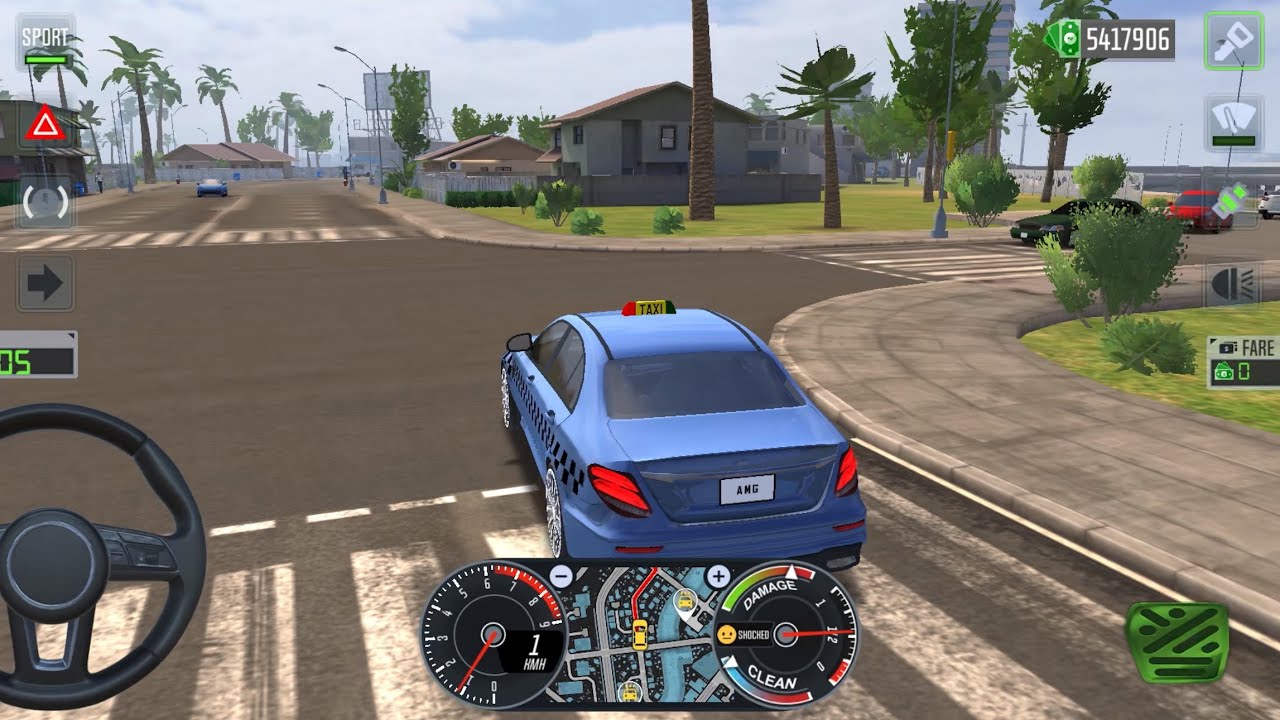 Mercedes-AMG E63 S Blue In Los Angeles | Taxi Car Simulator EVO Mobile Gameplay