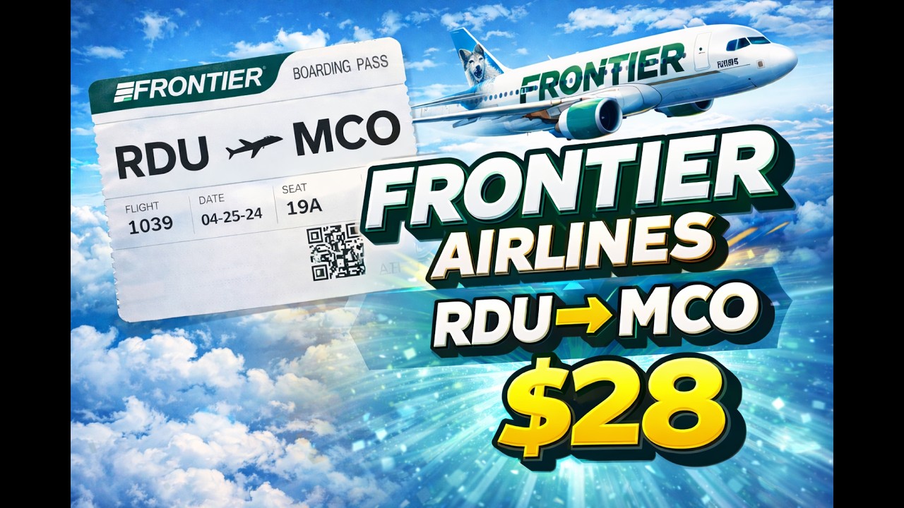 $28 Flight to Orlando?! FRONTIER Airlines RDU - MCO Review.
