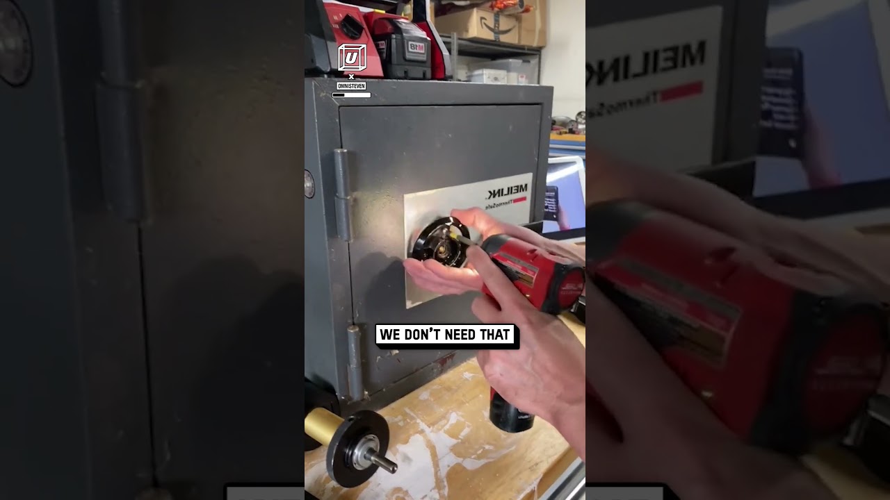 How to crack open a safe without the code 🔐😲                        🎥: TikTok / omnisteven