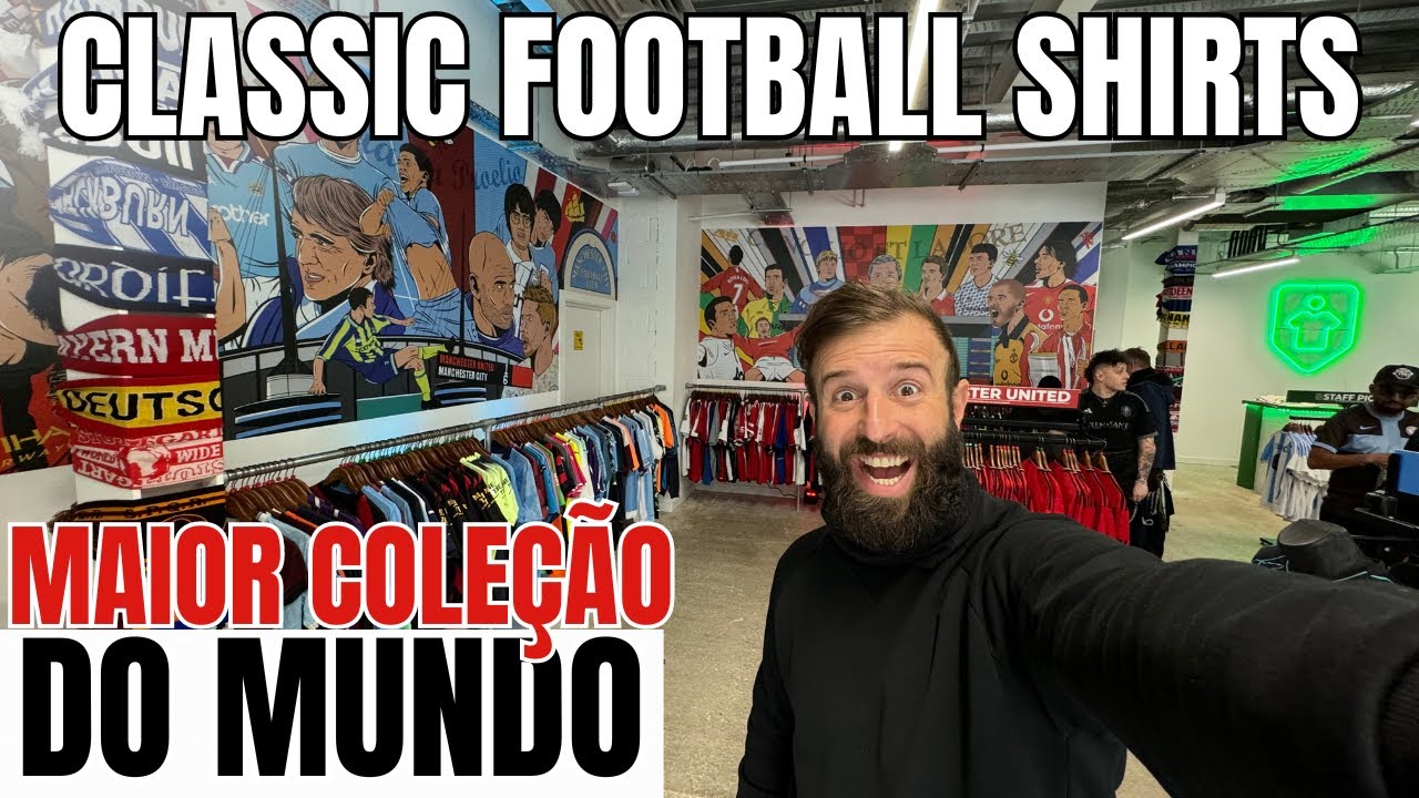 Maior Coleção de Camisas de Futebol do Mundo: Tour na loja da Classic Football Shirts em Manchester