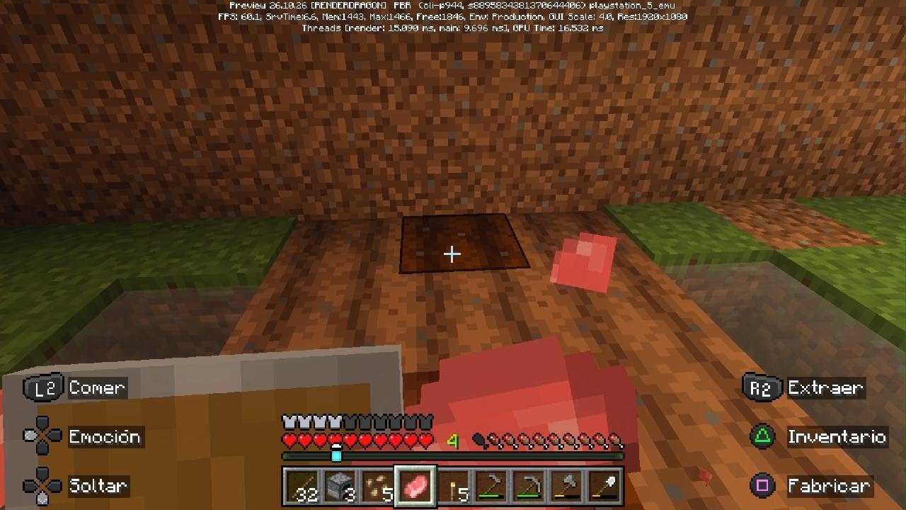jugando a Minecraft