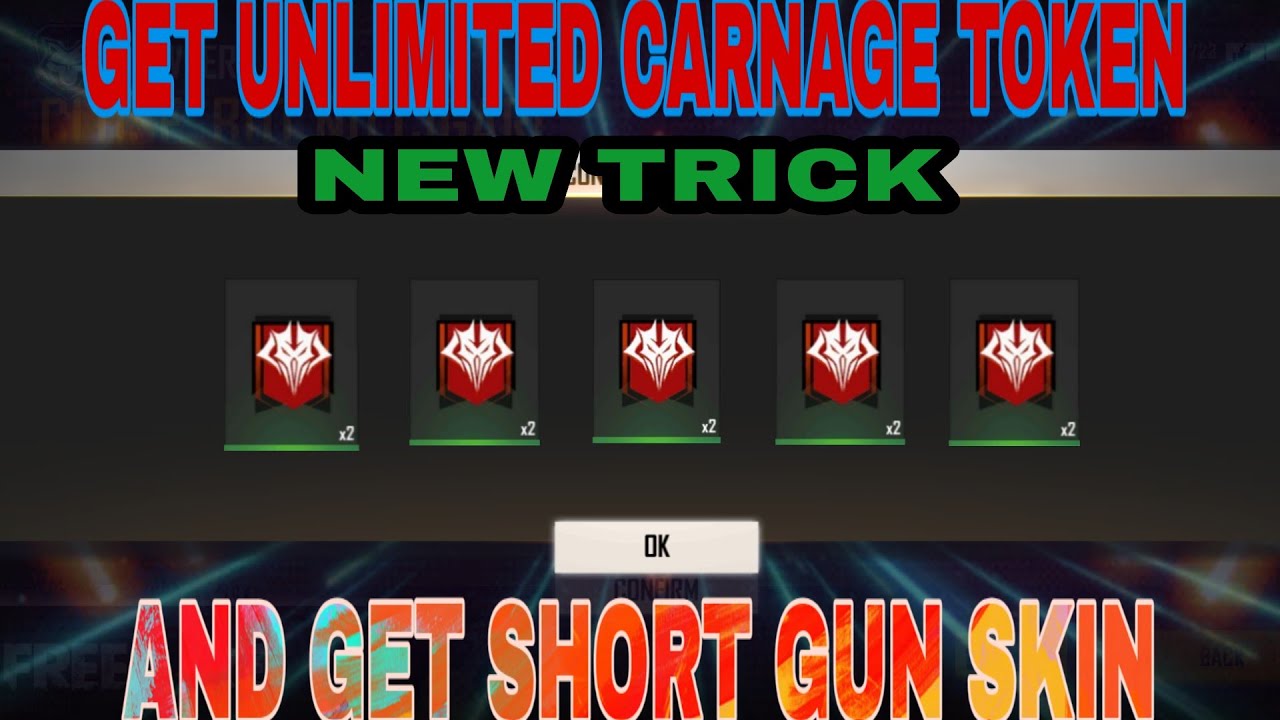 How to collect unlimited Carnage tokens in free fire|get unlimited rampage tokens|Free shortgun skin