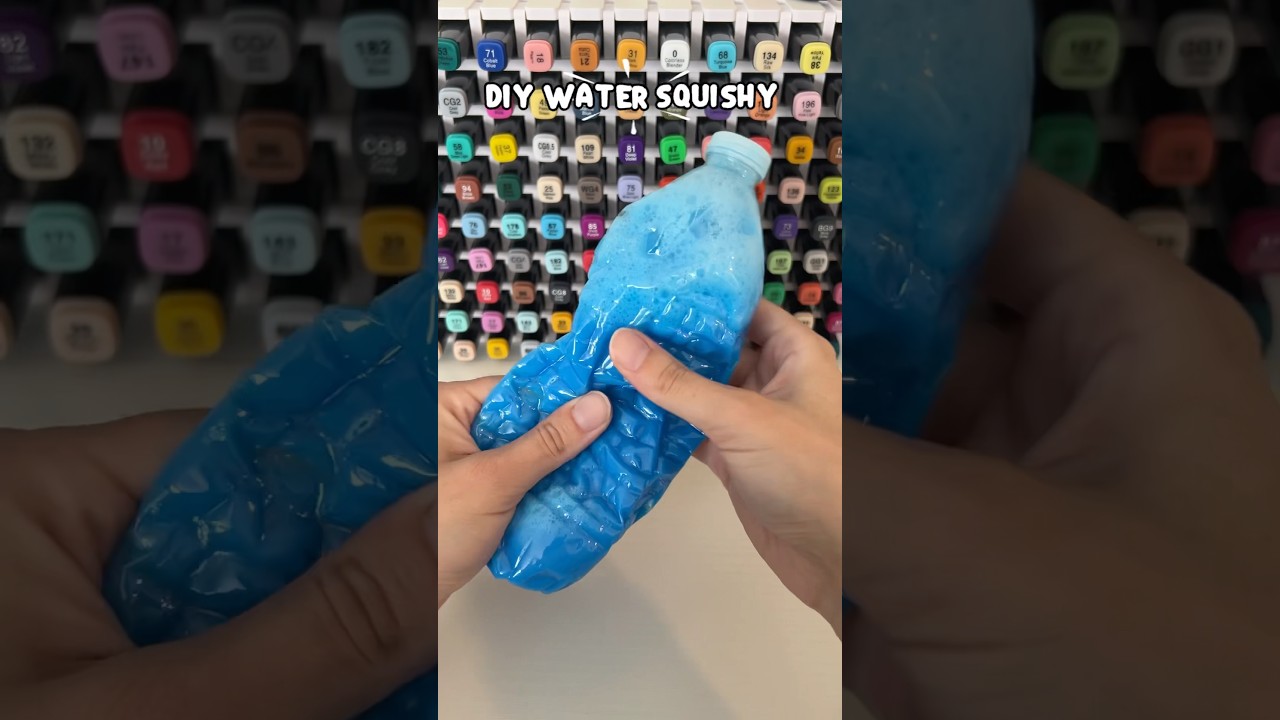 DIY Water Bottle Squishy 💦 #squishy #papersquishy #diy #diycrafts #crafts #thingstodo