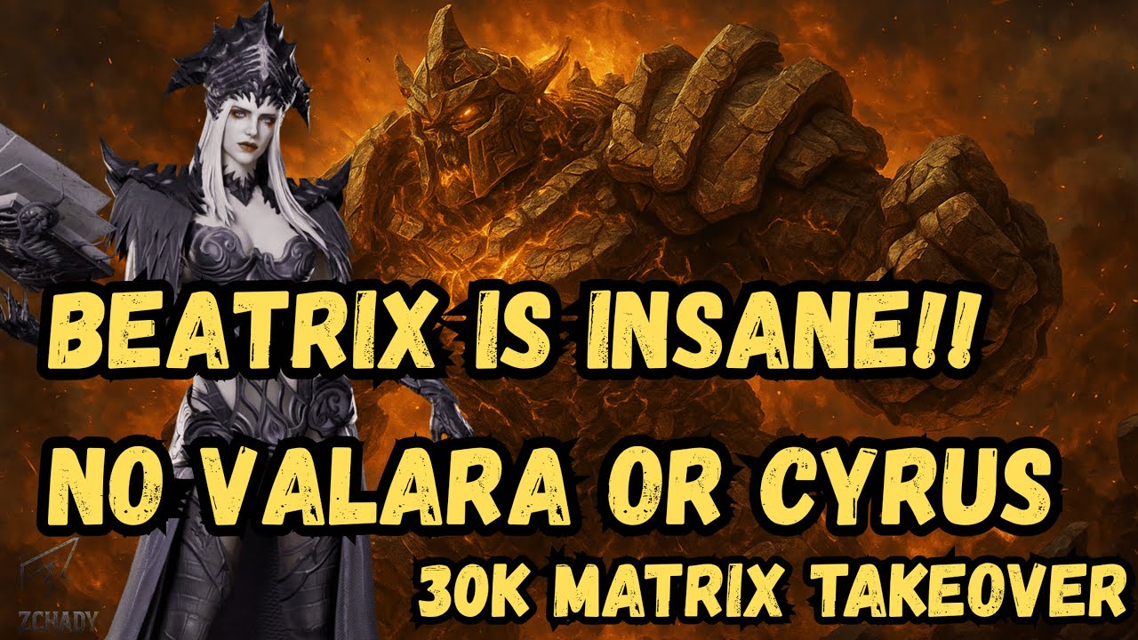 BEATRIX is INSANE in Matrix 1!! NO Valara or Cyrus | 30k Matrix Bulwark Takeover | Watcher of Realms