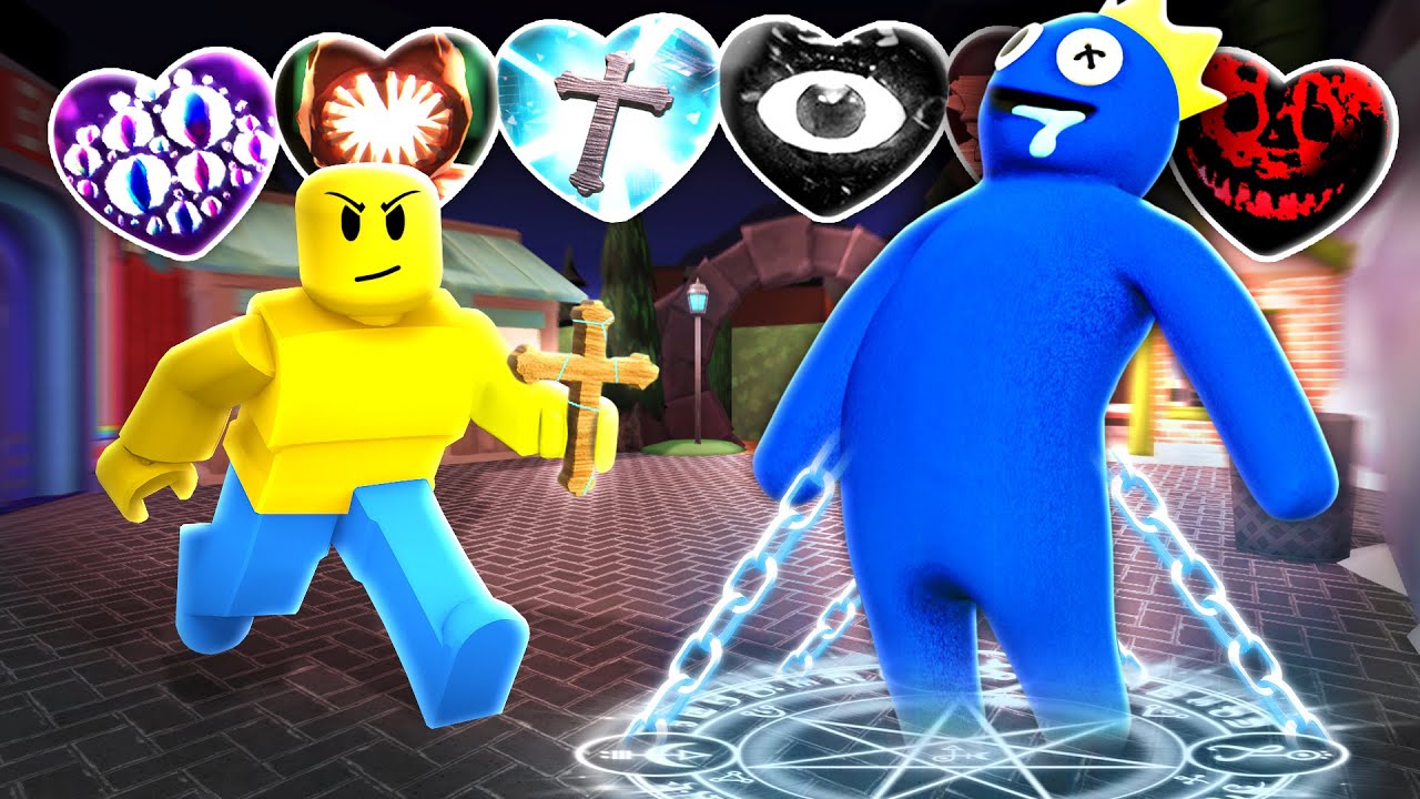 Rainbow Friends But We Modded Custom Doors Hearts!
