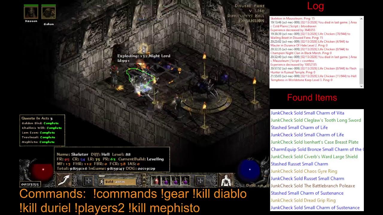 Diablo 2 played by AI - Necro - Day 7