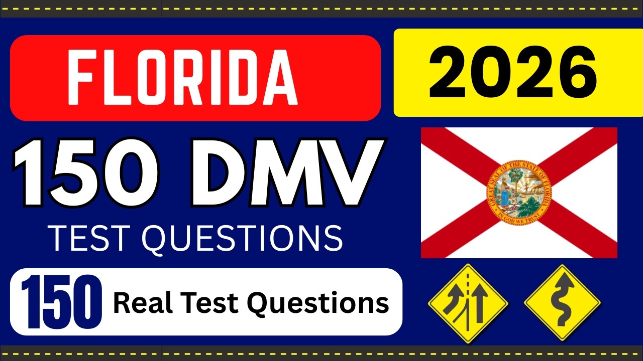Florida DMV Written Test 2026 | 150 Must know Questions | DMV Permit Test.