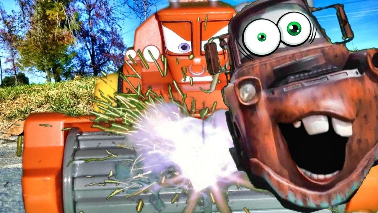 Disney Cars TRACTOR TIPPING FUN!  Mater - Pixar Cars  - DISNEY CARS TOON TALL TALE