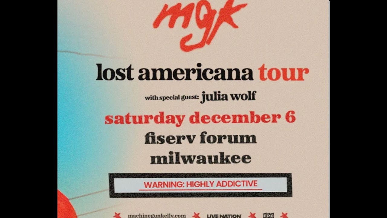 MGK 'lost americana' tour Milwaukee December 6th 2025 Pit 4K 