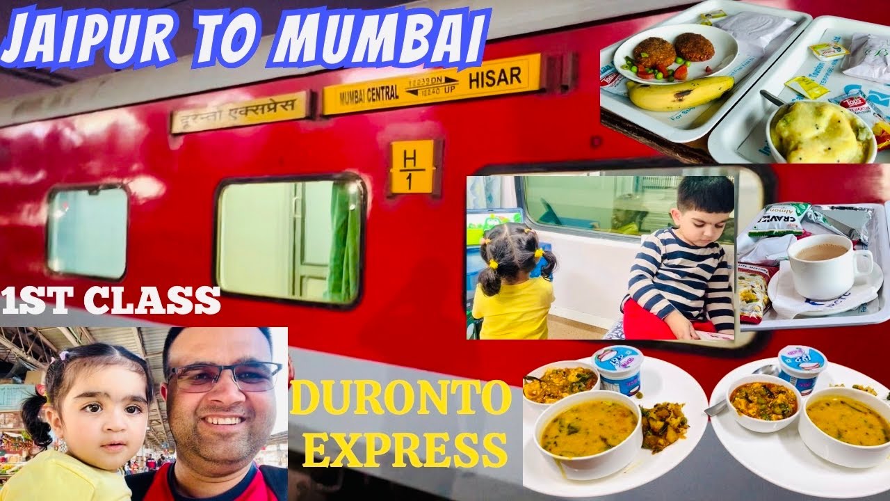 Jaipur To Mumbai 1st Class (1AC) Train Journey in Duronto Superfast Express | Best Food Review 