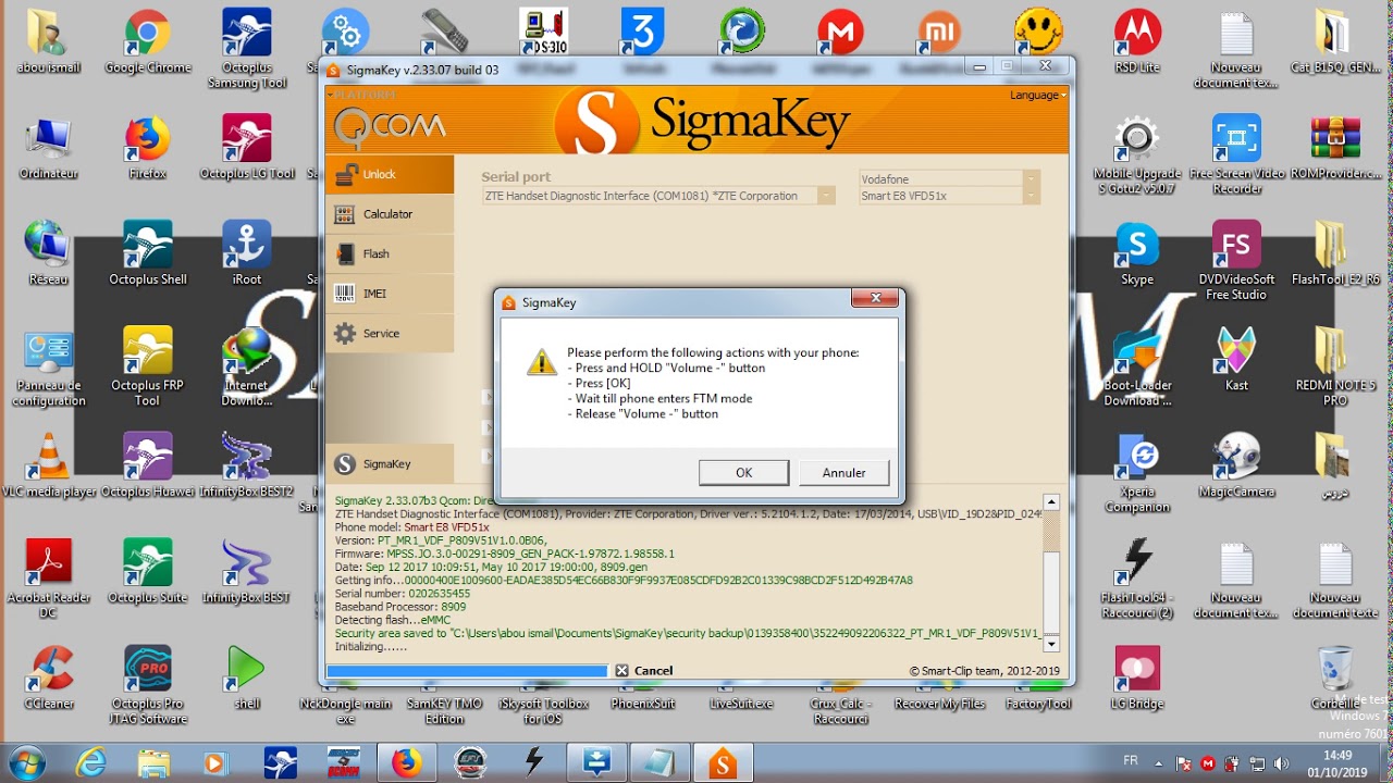 unlock Vodafone Smart E8 vfd 510 BY sigmakey