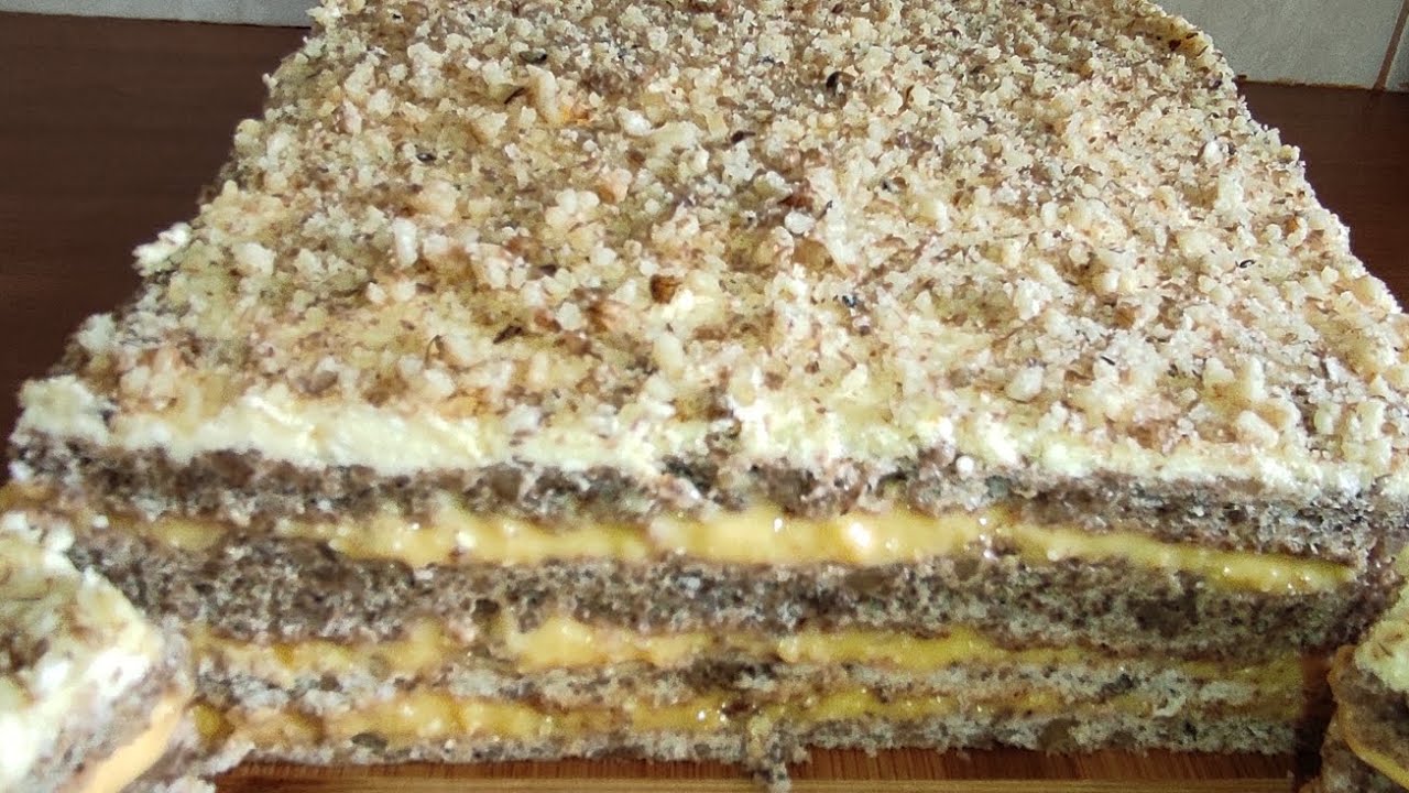 Prăjitură Deliciu cu nucă EXTREM DE PUFOASĂ SI CREMOASĂ