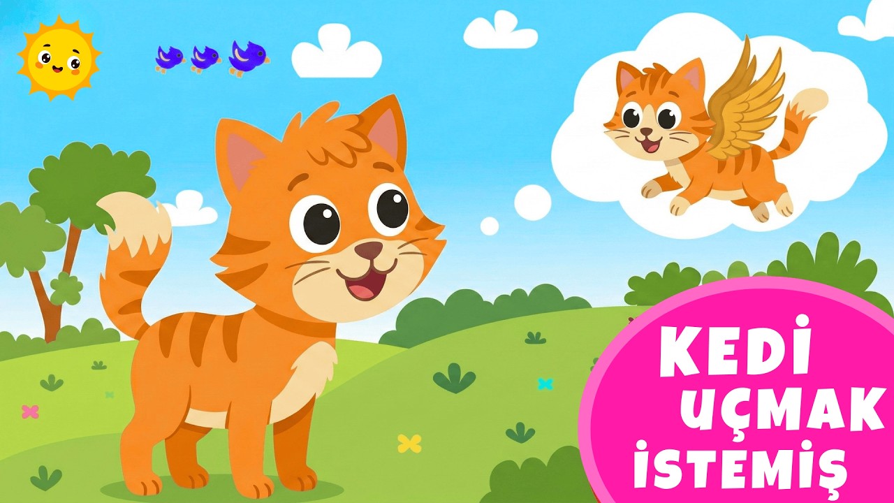 Kedi Uçmak İstemiş | Yumurcak Adamlar Çocuk Şarkıları | Çizgi Film