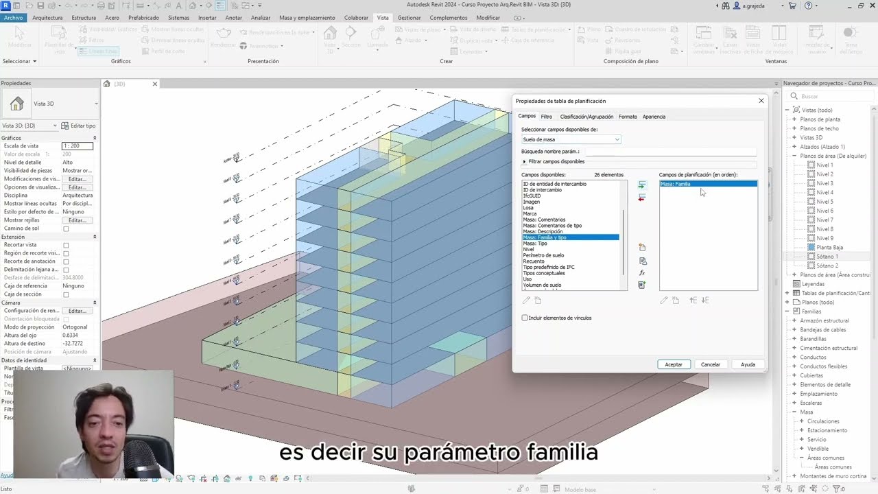 TABLAS DE SUELOS DE MASA | ÁREAS DE CONSTRUCCIÓN en REVIT para etapas tempranas