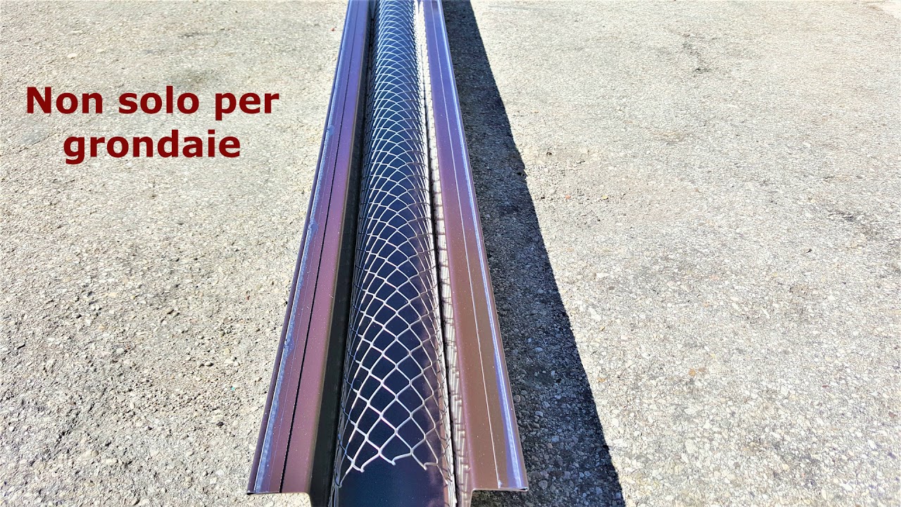 Rete per grondaia e barriera per uccelli in acciaio inox
