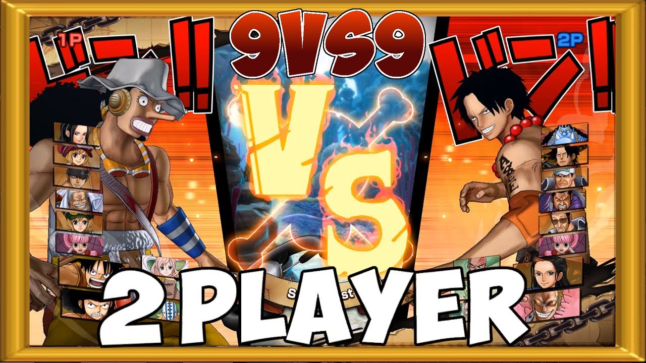 One Piece Burning Blood | 2 Players Gameplay - 9 VS 9 | ALL RANDOM #391