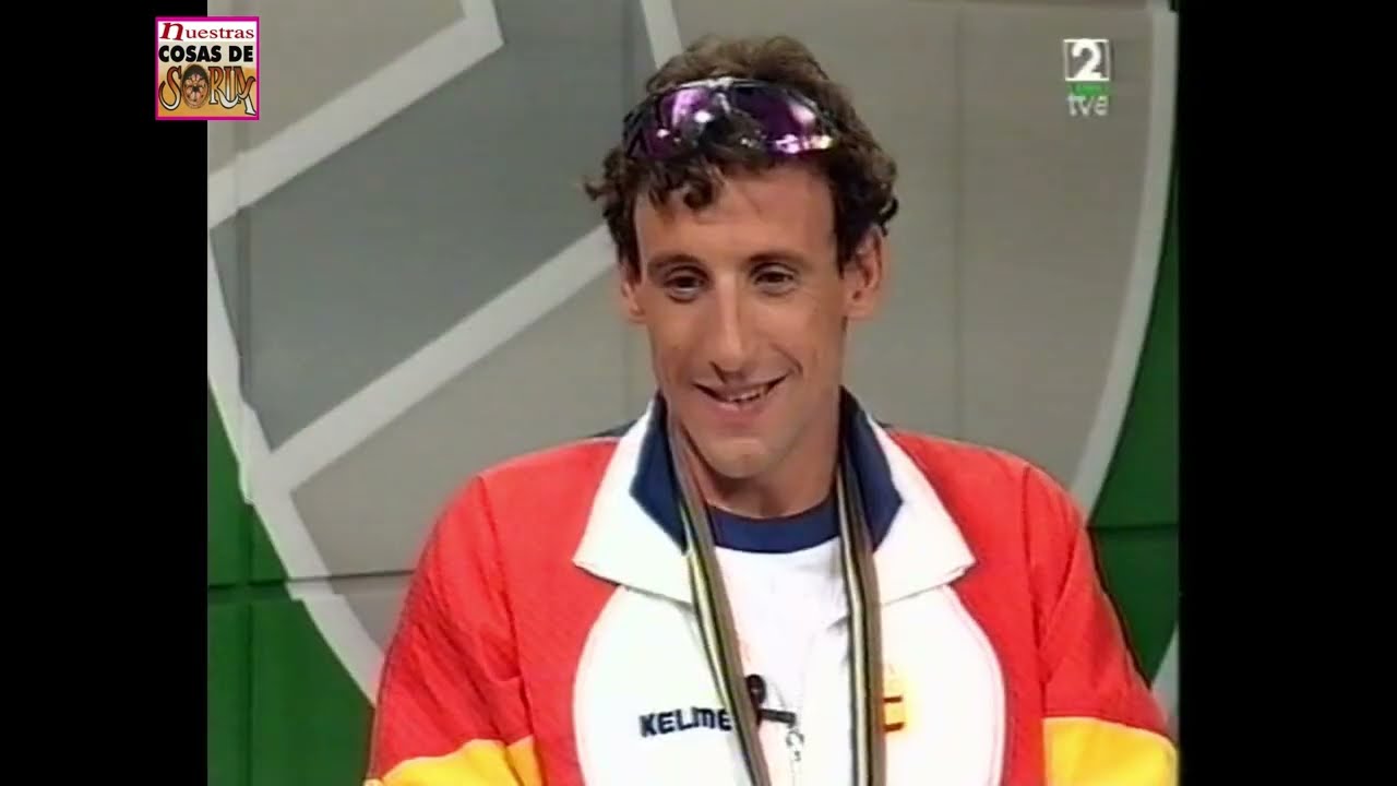 19920808 JUEGOS OLIMPICOS BARCELONA92 - FERMÍN CACHO - ENTREGA MEDALLA DE ORO 1500 M Y ENTREVISTA