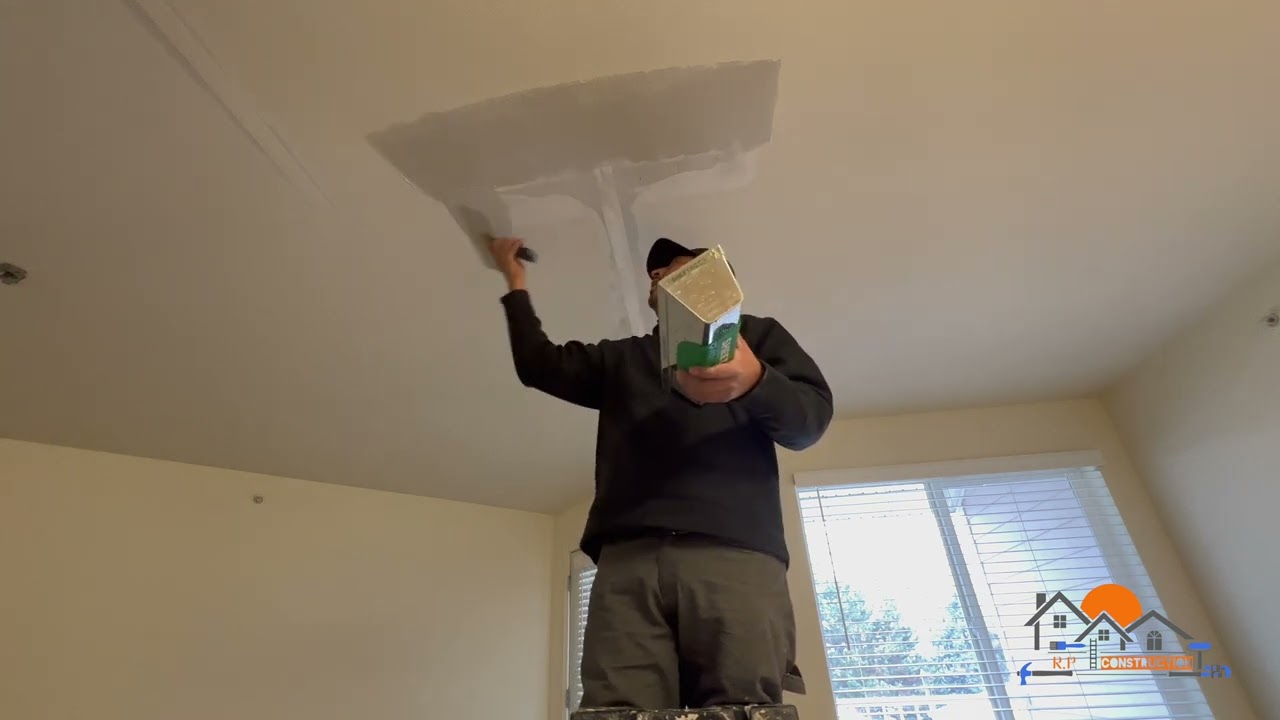 HOW to Repair Drywall en Texture  quickly  R.P CONSTRUCTION