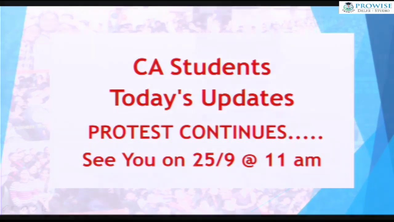ICAI PROTEST DAY 2 updates by CA Praveen Sharma Sir