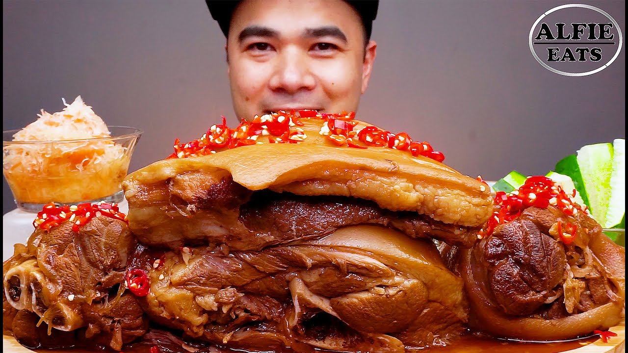 SPICY PORK VINEGAR | PAKSIW NA YOBAB | MUKBANG ASMR | ALFIE EATS
