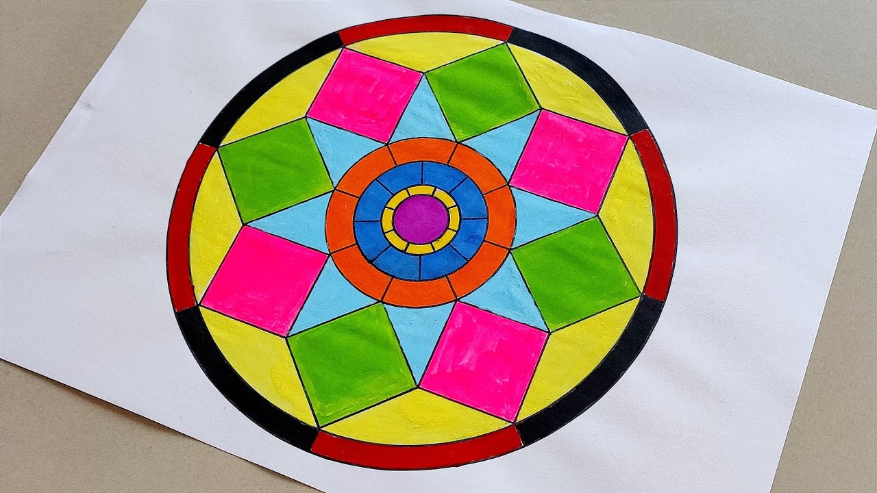 Geometric Circle Patterns || How to Draw Geometric Circle Design step by step || Circle Mandala