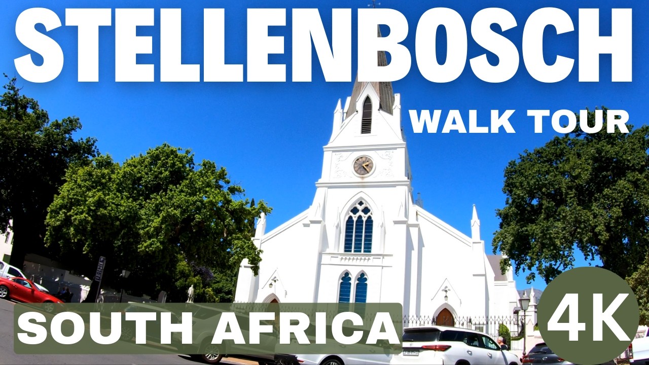 4K WALK TOUR OF STELLENBOSCH | HOW SAFE IS STELLENBOSCH TO WALK IN PT. 1 #4kwalktour