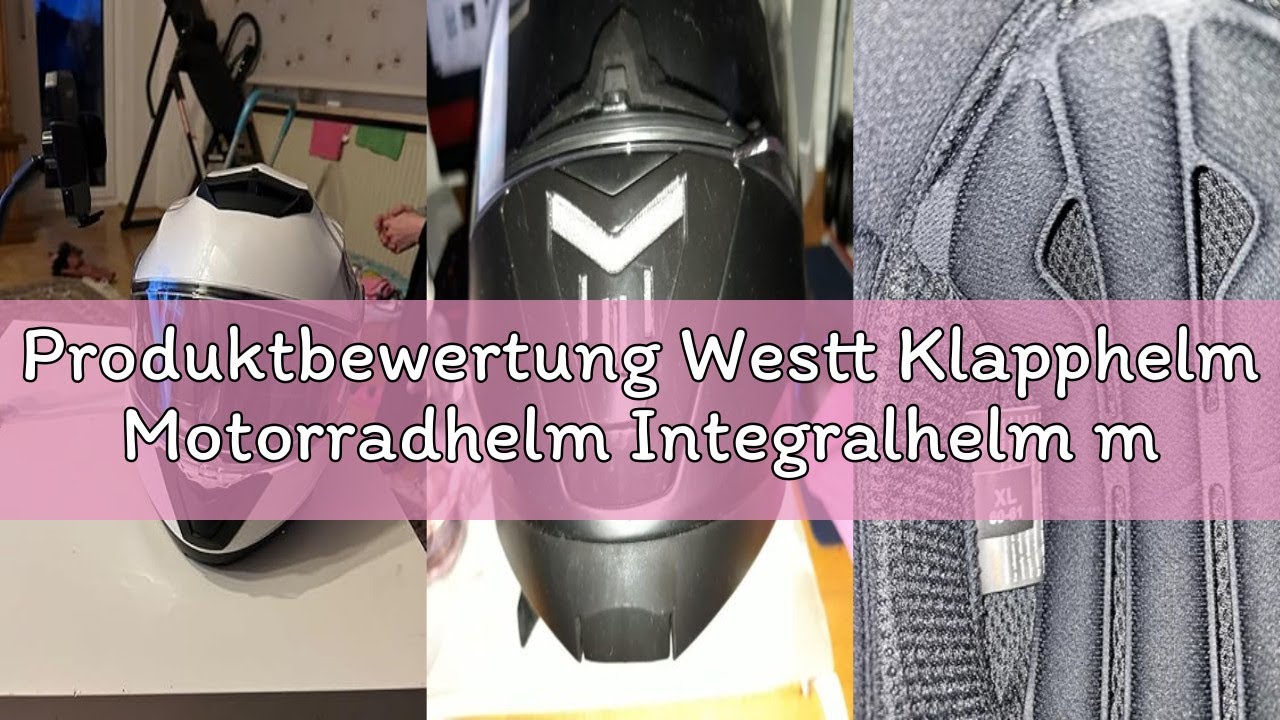 Produktbewertung Westt Klapphelm Motorradhelm Integralhelm mit Sonnenlende und Visier, ECE-R 22.06 M