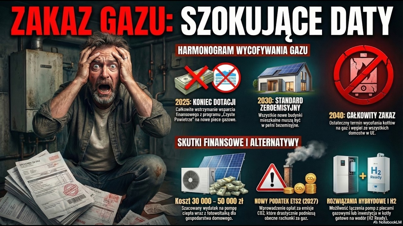 Unia zakazuje piec&oacute;w na gaz! 🚫 Rachunki drastycznie wzrosną! Szokująca dyrektywa EPBD.