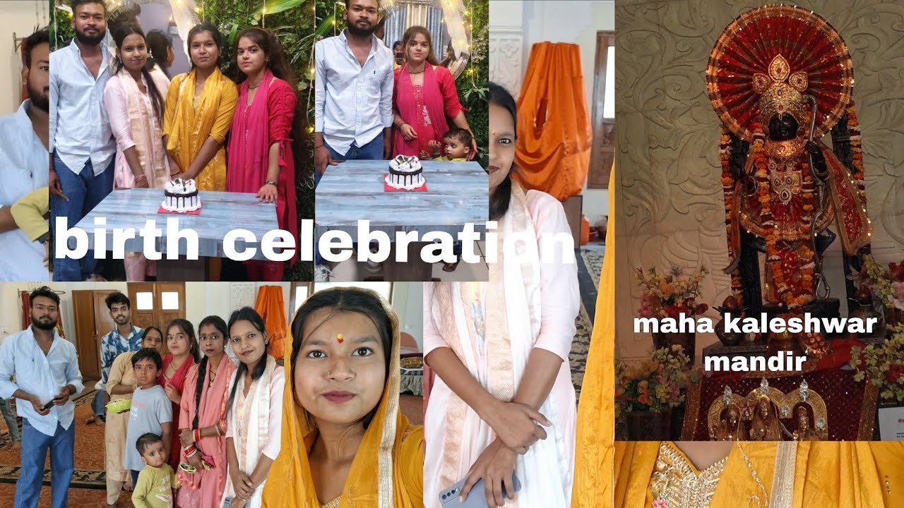 Bhai ka birthday celebration 🎂 or sab gye mandir 
