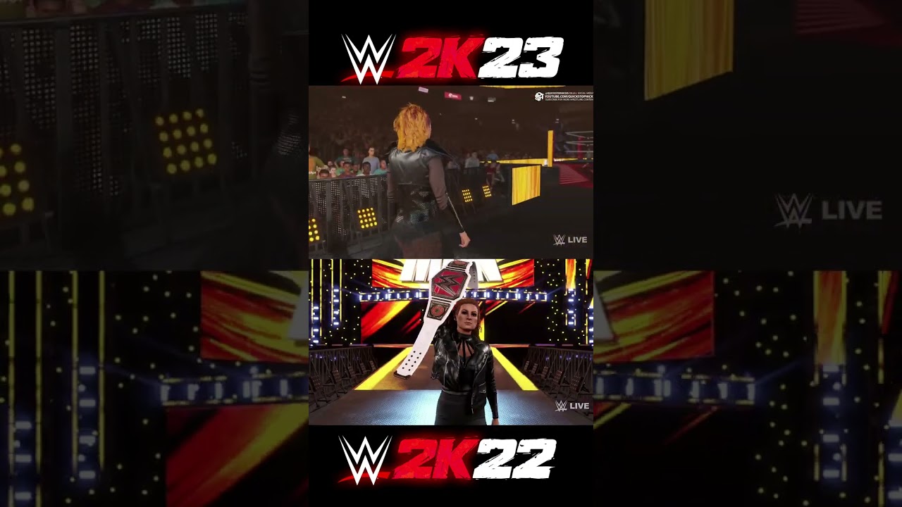 WWE 2K23 VS WWE 2K22 BECKY LYNCH ENTRANCE COMPARISON
