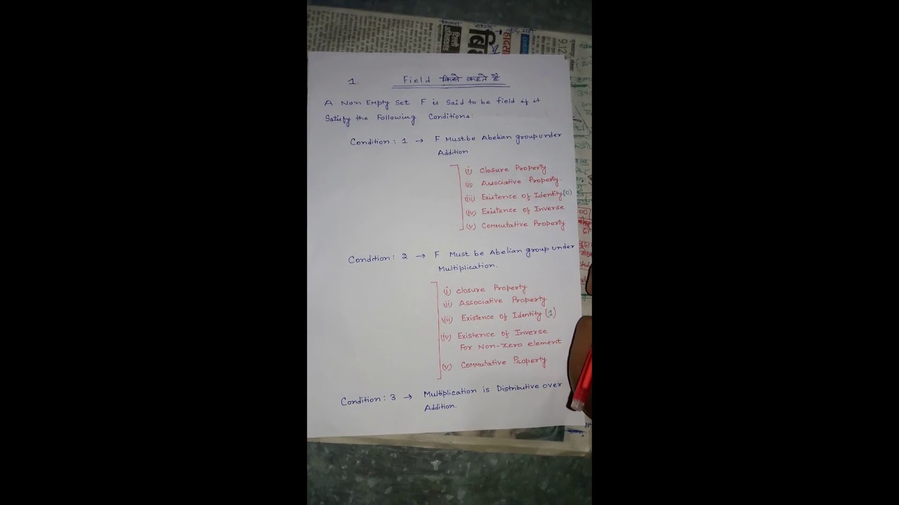 Field Theory (Abstract Algebra Cum Linear Algebra).