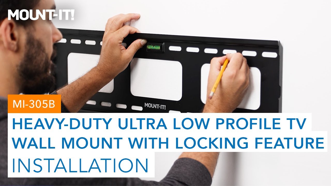 Low Profile Locking TV Wall Mount | MI-305B (Installation)