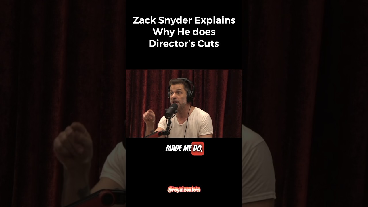 Zack Snyder Explains Why He Makes Directors Cuts!
