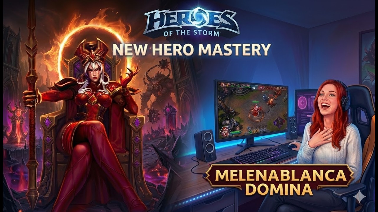 Victoria con Melenablanca en Santuarios Infernales | Heroes of the Storm Gameplay