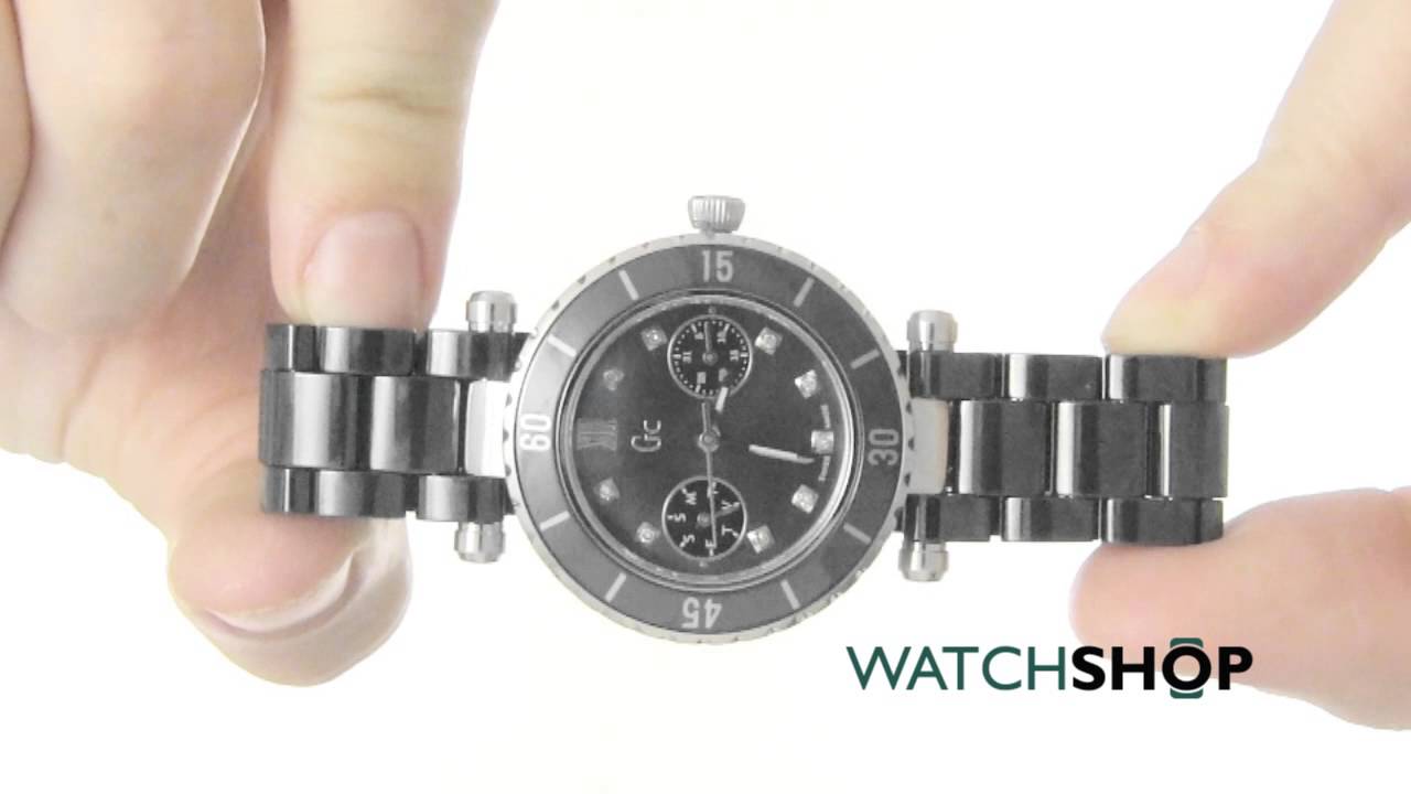 Gc Ladies' Diver Chic Ceramic Diamond Watch (I46003L2)